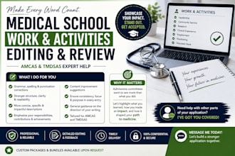edit, optimize amcas, tmdsas, activities descriptions,
