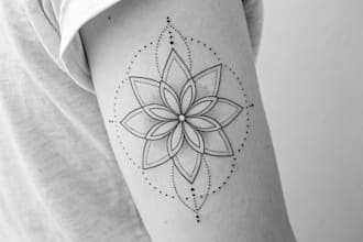 create a minimalist fine line tattoo design