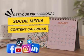 create a professional social media content calendar