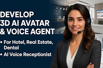 build 3d ai avatar voice agent and website ai receptionist interactive ai avatar