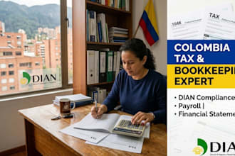handle colombia bookkeeping and tax for  taxpayers and expats