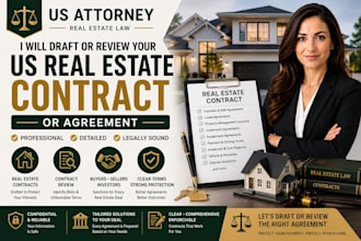 draft or review your US real estate contract or agreement