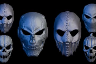 design your custom 3d halloween mask stl for 3d printing