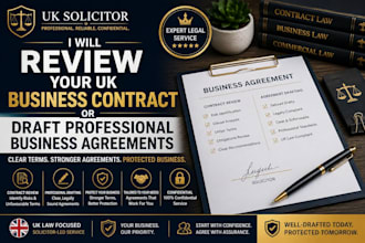 review your UK business contract or draft business agreements
