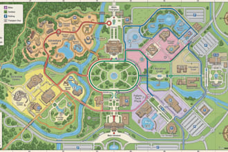 create visitor, site, wayfinding, property and university map