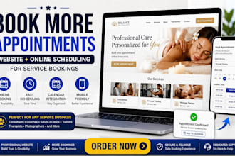 build an appointment booking website with online scheduling for service bookings