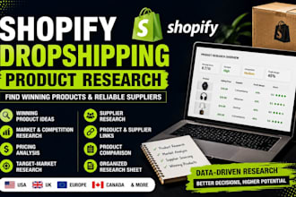 research winning shopify dropshipping products and suppliers