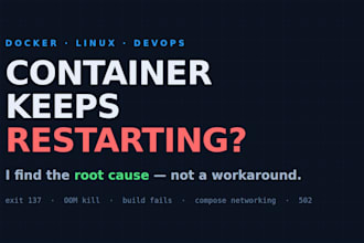 fix your docker container crash, restart loop or build error