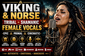 sing viking, norse, tribal and shamanic female vocals