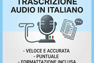 trascrizione audio in italiano pacchetto base