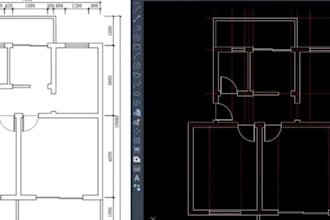 convert hand drawn sketch to autocad dwg or dxf file