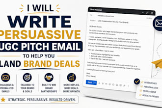 write persuassive ugc pitch email to help you land brand deals