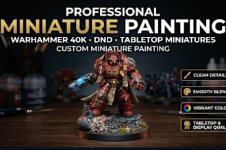 paint warhammer 40k, dnd and tabletop miniatures, custom mlniature painting