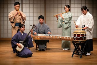 record live shamisen koto taiko shakuhachi and shinobue