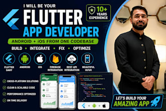 develop a flutter app for android and ios