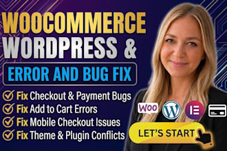 fix woocommerce check out , add to cart and wordpress errors or bugs