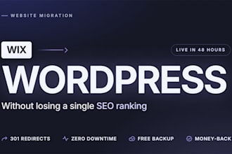 migrate wix to wordpress, transfer wix website to wordpress with seo