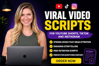write viral youtube shorts, tiktok and instagram video scripts