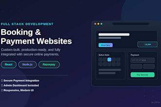 build a booking and payment website with react and razorpay