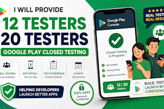 12 testers 20 testers 12 app testers 12 testers google play 20 testers