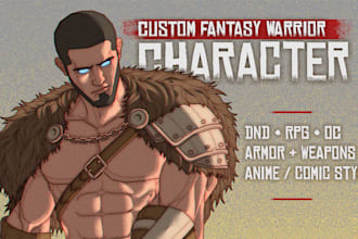 design custom fantasy warrior characters for dnd and rpg