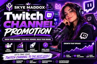 provide professional twitch channel promotion for streamers