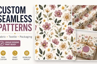 create custom seamless patterns for fabric and packaging