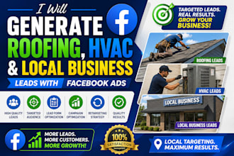 generate roofing leads, hvac leads and local business leads with facebook ads