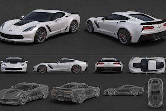 3d car model, 3d print car, body kit rc, custom car part