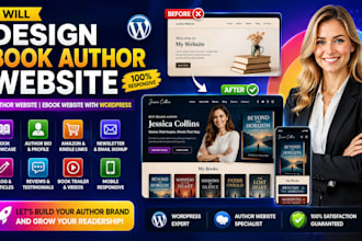 design book author website, author website, ebook website with wordpress