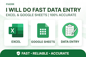 do accurate data entry and excel typing