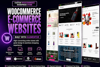 build a woocommerce wordpress ecommerce website elementor
