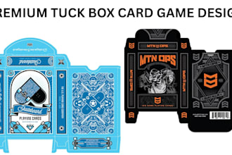design custom playing cards, tarot cards,card backs, card boxes,board game, tuck