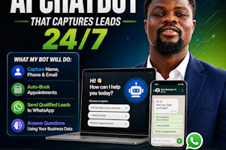 build ai chatbot for website and whatsapp to capture leads
