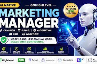 ai native ghl marketing manager campaign funnel automation CRM workflow