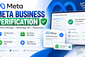 setup meta business verification, business manager whatsapp API and meta suite