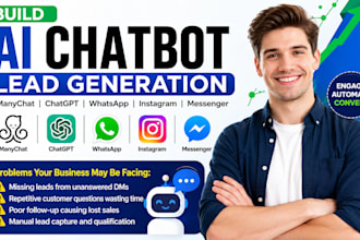 build manychat chatgpt whatsapp instagram messenger ai chatbot lead generation