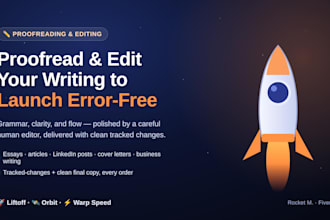 proofread and edit your writing to launch it error free
