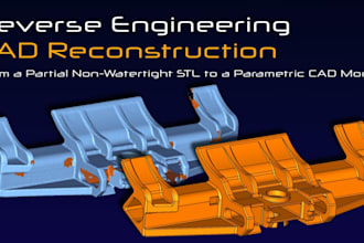 reverse engineer 3d scans into parametric cad models for manufacturing, printing