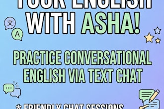 help you practice conversational english via text chat