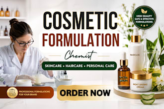 cosmetic formulation, skincare formula, cosmetics development, organic beauty