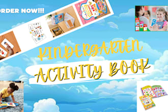 do KDP kindergarten activity book, kids worksheets and flashcards