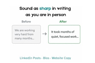 edit your linkedin post and bio for clarity