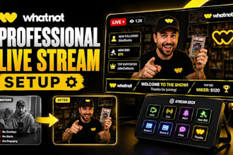 set up your whatnot live stream with overlays, alerts and stream deck