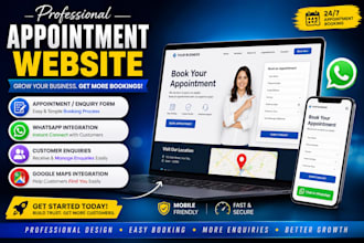 create a professional appointment enquiry website
