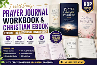 design prayer journal, workbook christian ebook