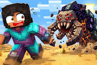 design a professional  minecraft thumbnail