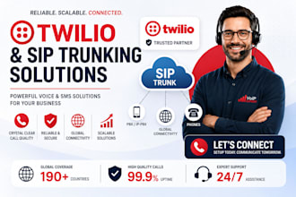 setup telnyx twilio account sip trunk did number and 3cx call center