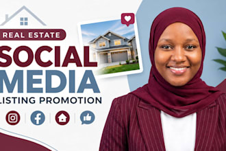manage real estate social media, property listing promotion for realtors
