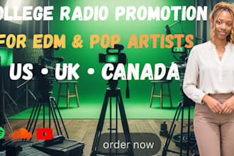 pitch your edm and pop song to djs and US UK canada  college radio stations
